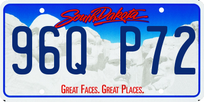 SD license plate 96QP72