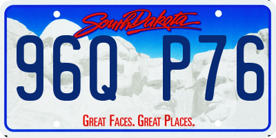 SD license plate 96QP76