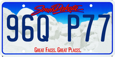 SD license plate 96QP77