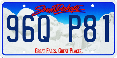 SD license plate 96QP81