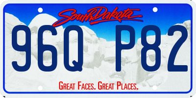 SD license plate 96QP82