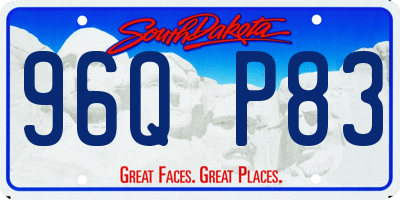 SD license plate 96QP83