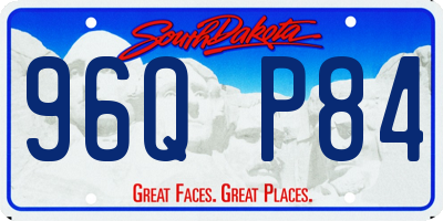 SD license plate 96QP84