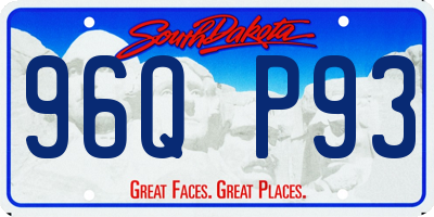 SD license plate 96QP93
