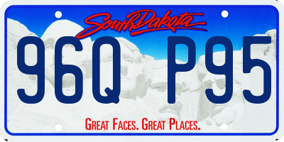 SD license plate 96QP95