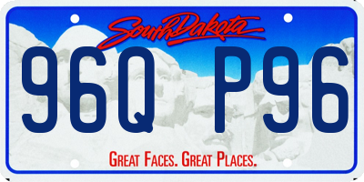 SD license plate 96QP96