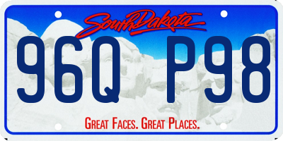 SD license plate 96QP98