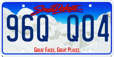 SD license plate 96QQ04
