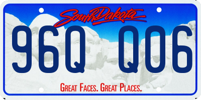 SD license plate 96QQ06