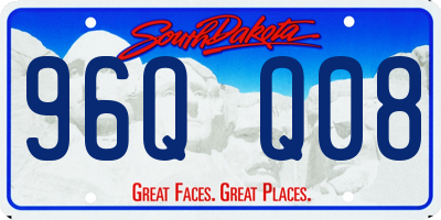 SD license plate 96QQ08