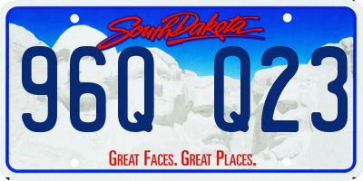 SD license plate 96QQ23