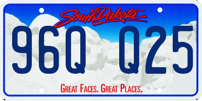 SD license plate 96QQ25