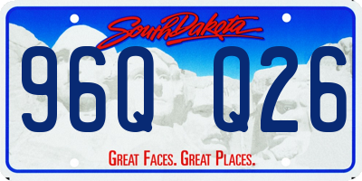 SD license plate 96QQ26