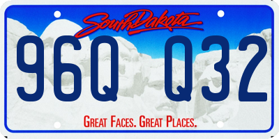 SD license plate 96QQ32