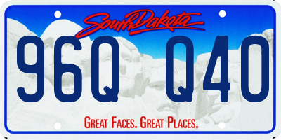 SD license plate 96QQ40