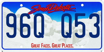 SD license plate 96QQ53