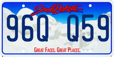 SD license plate 96QQ59