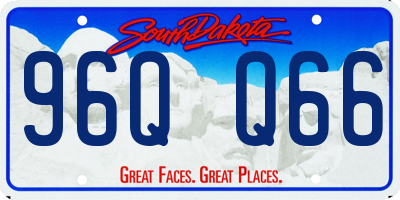 SD license plate 96QQ66