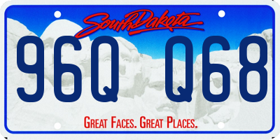 SD license plate 96QQ68