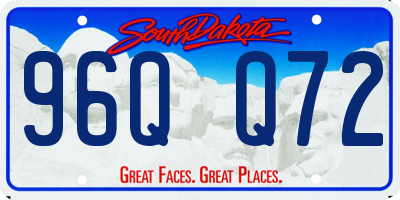 SD license plate 96QQ72