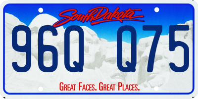 SD license plate 96QQ75