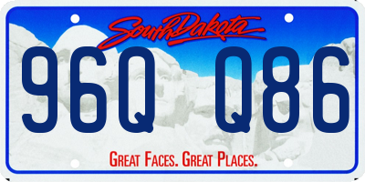 SD license plate 96QQ86
