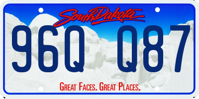 SD license plate 96QQ87