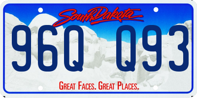 SD license plate 96QQ93