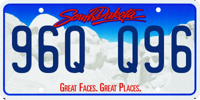 SD license plate 96QQ96