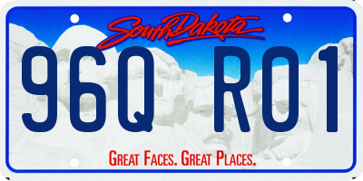 SD license plate 96QR01