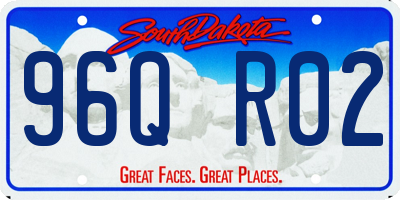 SD license plate 96QR02