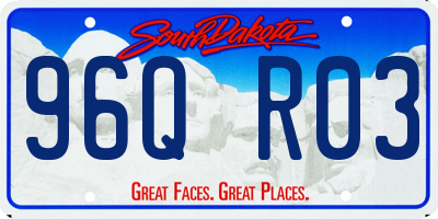 SD license plate 96QR03