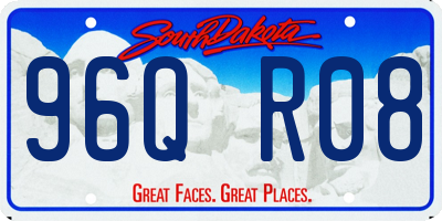 SD license plate 96QR08