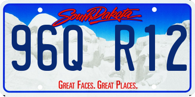 SD license plate 96QR12