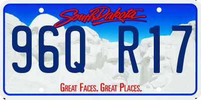 SD license plate 96QR17