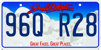 SD license plate 96QR28