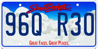 SD license plate 96QR30