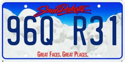 SD license plate 96QR31