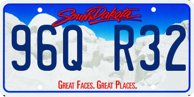 SD license plate 96QR32