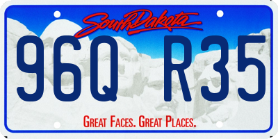 SD license plate 96QR35