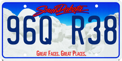 SD license plate 96QR38