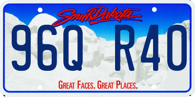 SD license plate 96QR40