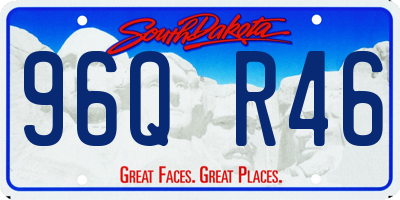 SD license plate 96QR46
