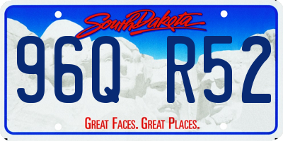 SD license plate 96QR52