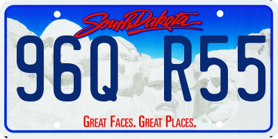 SD license plate 96QR55