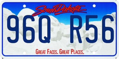 SD license plate 96QR56
