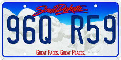 SD license plate 96QR59