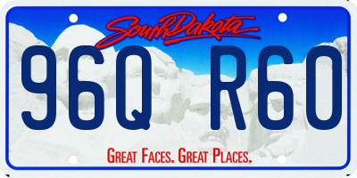 SD license plate 96QR60