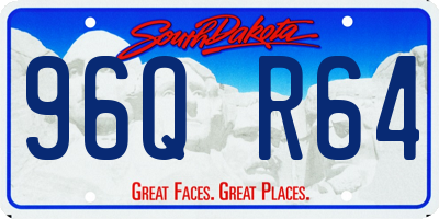 SD license plate 96QR64