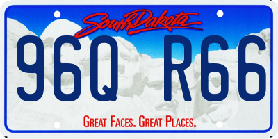 SD license plate 96QR66